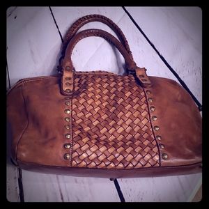 Leather satchel Costanza Rota made in Italy